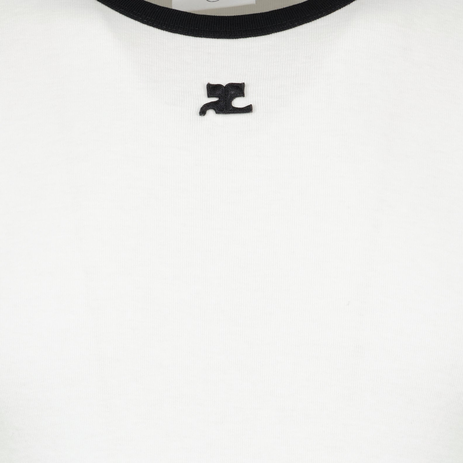 Camisetas T-shirt contraste Réédition Courrèges Blanco Homme
