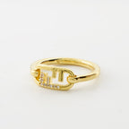 Schmuck Bague dorée O'Lock Fendi Gold Femme