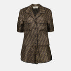 Intimo e homewear Pyjama en soie Fendi Marrone Femme