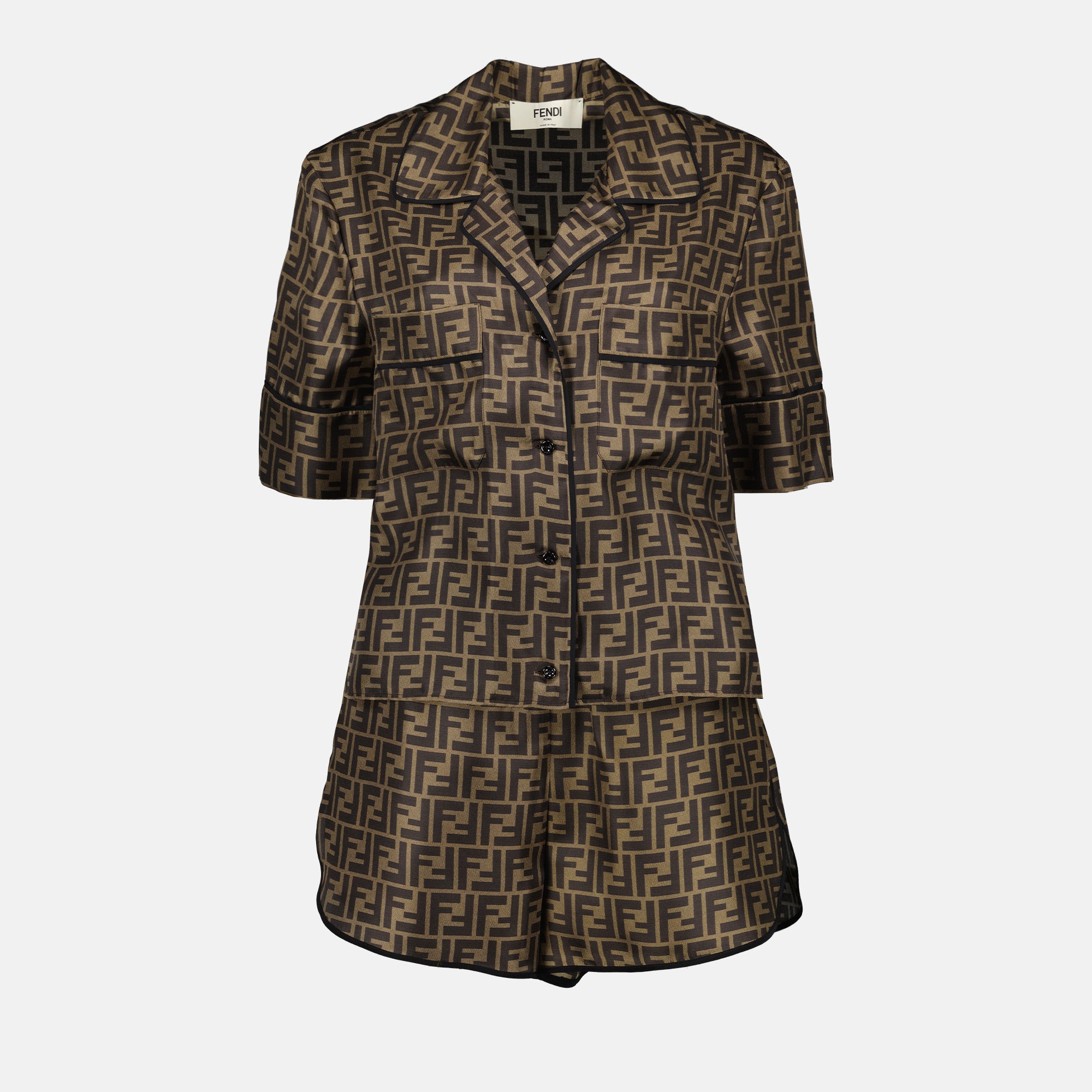Ropa interior y homewear Pyjama en soie Fendi Marrón Femme