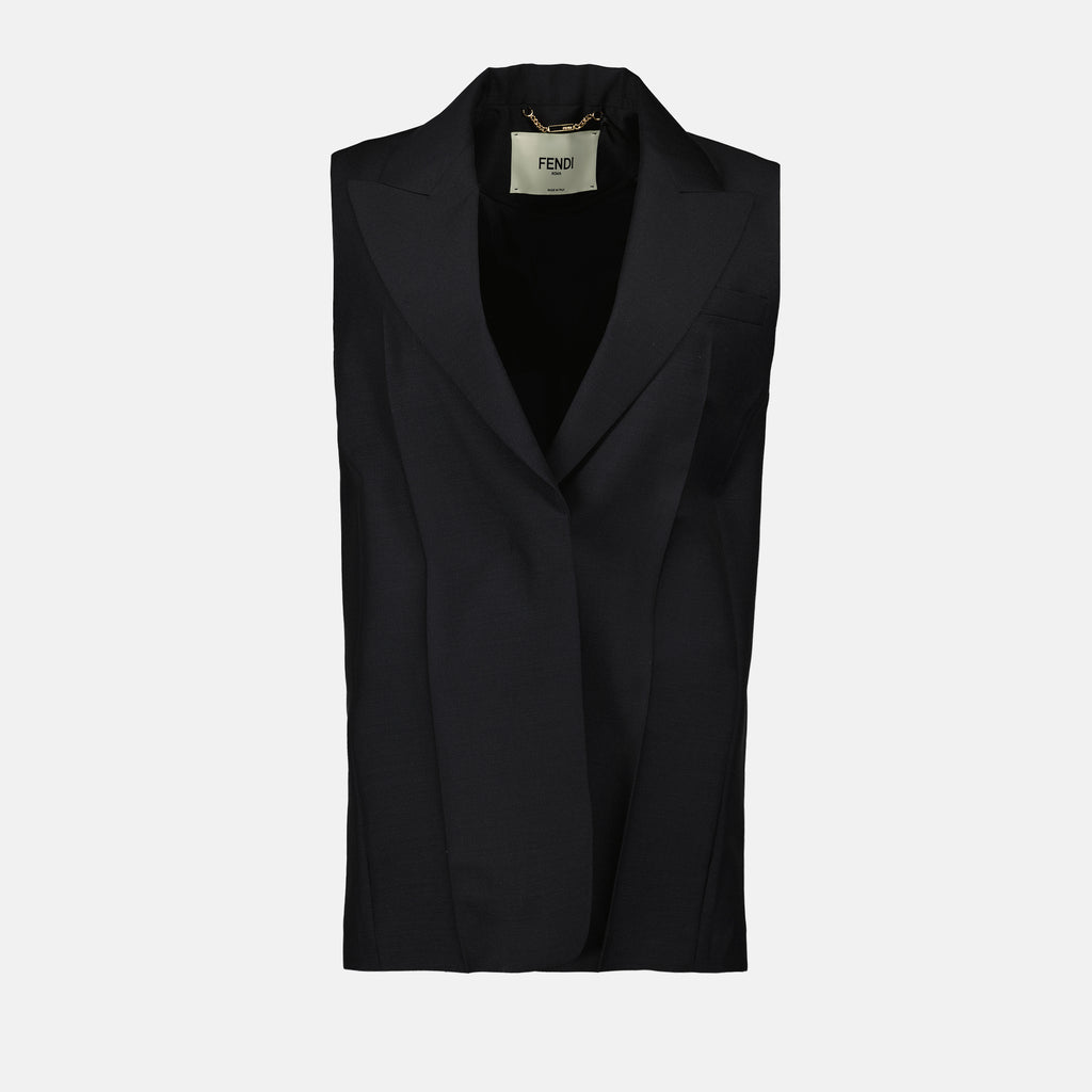 Vestes Blazer sans manches Fendi Noir Femme