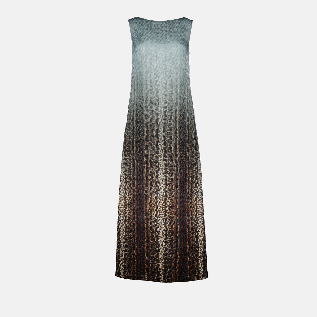 Vestidos Vestido de Seda Fendi Azul Femme