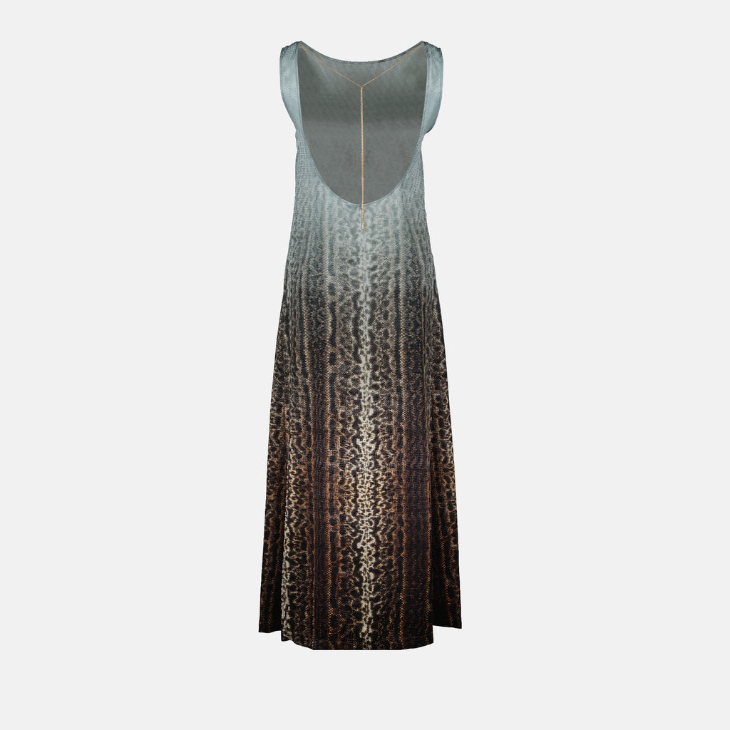 Vestidos Vestido de Seda Fendi Azul Femme
