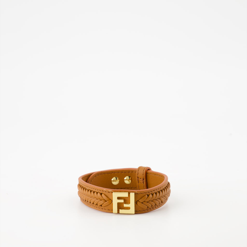 Bijoux Bracelet en cuir Forever Fendi Fendi Marron Femme