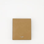 Small leather goods Portefeuille en cuir Fendi Shadow Fendi Beige Homme