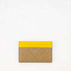Small leather goods Porte-cartes en cuir Fendi Shadow Fendi Beige Homme