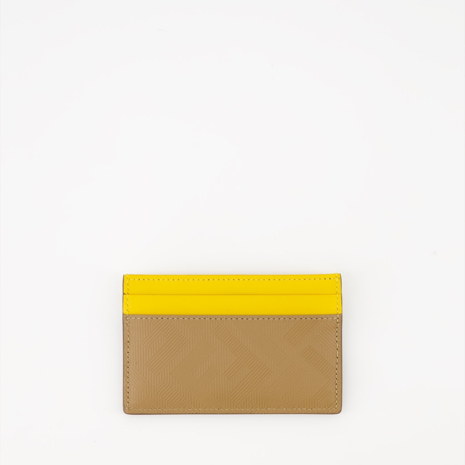 Small leather goods Porte-cartes en cuir Fendi Shadow Fendi Beige Homme