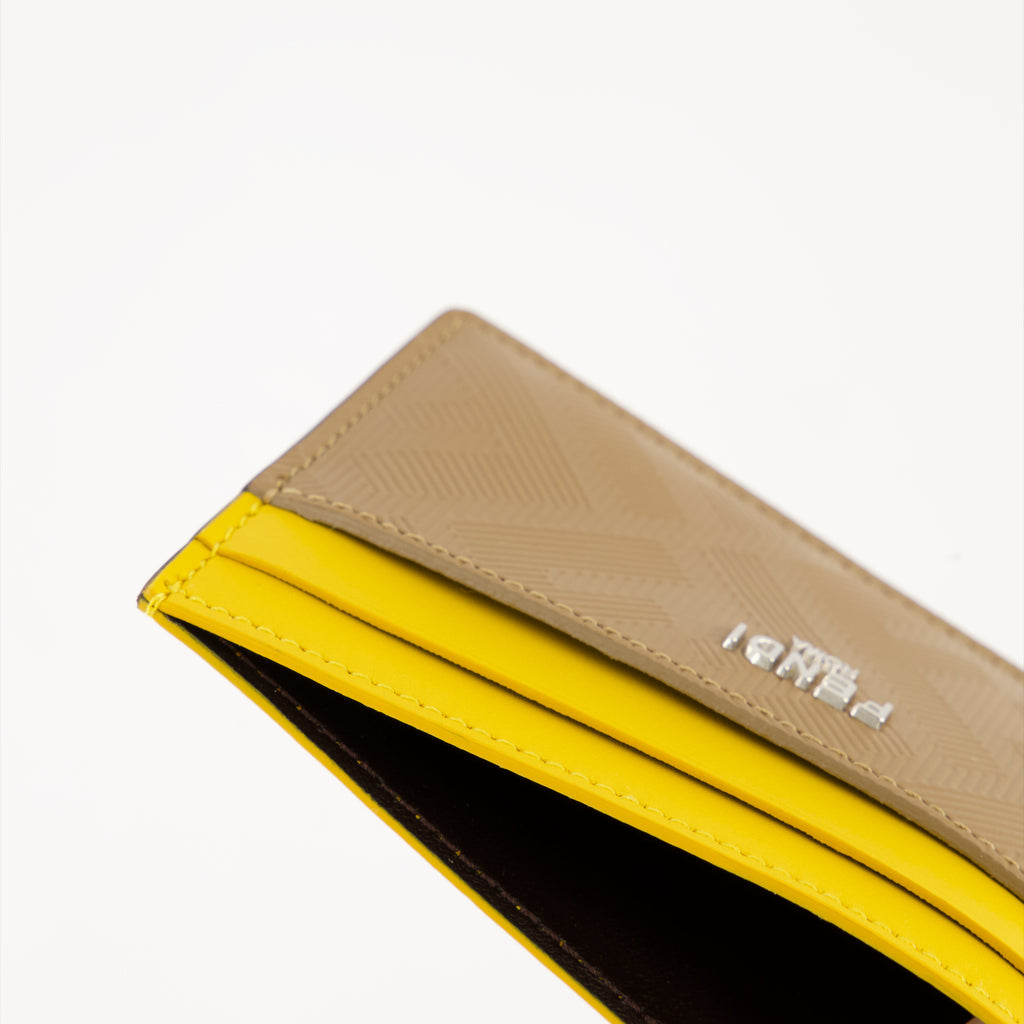 Small leather goods Porte-cartes en cuir Fendi Shadow Fendi Beige Homme
