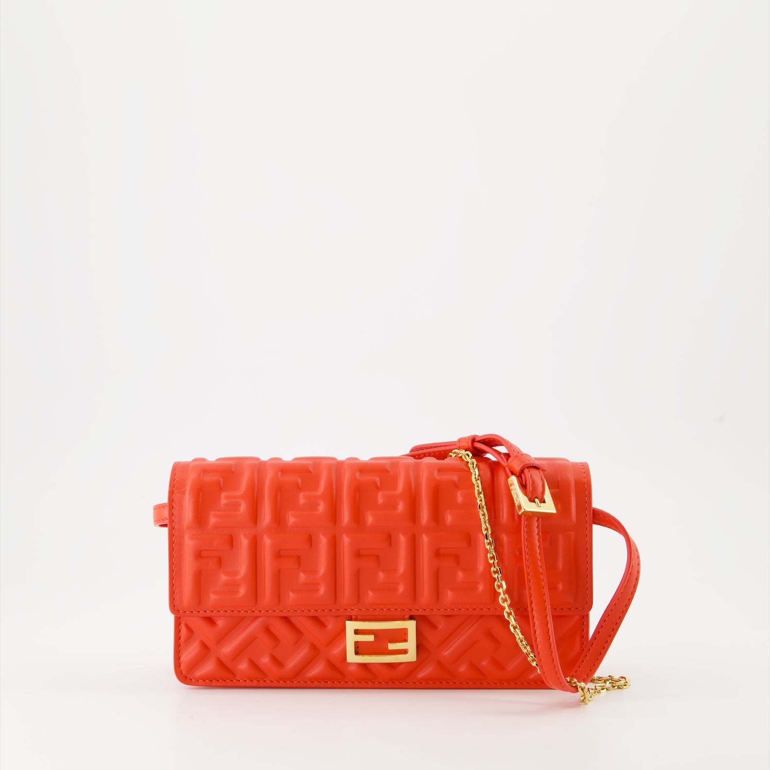 Crossbody bags Portefeuille à chaîne Baguette Fendi Red Femme