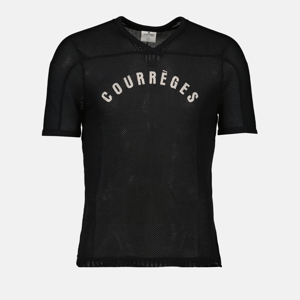 T-shirts T-shirt Baseball en mesh Courrèges Noir Homme