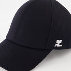 Chapeaux, casquettes et bonnets Casquette classique en coton Courrèges Noir Homme