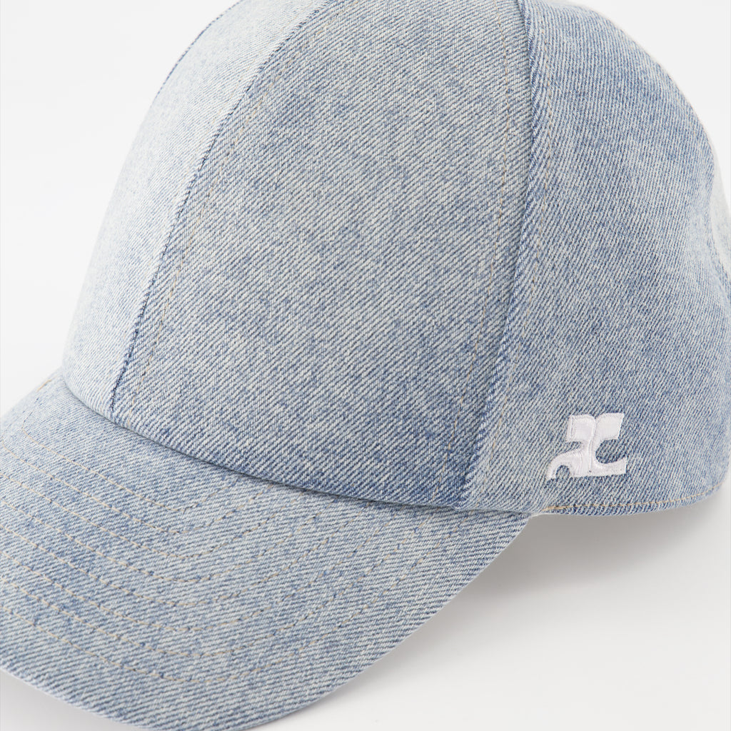 Chapeaux, casquettes et bonnets Casquette classique en denim Courrèges Bleu Homme