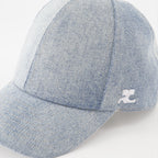 Chapeaux, casquettes et bonnets Casquette classique en denim Courrèges Bleu Homme