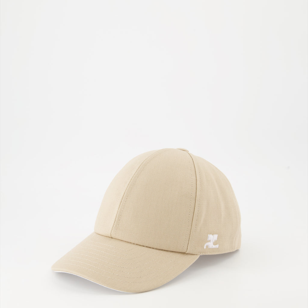 Chapeaux, casquettes et bonnets Casquette classique en coton Courrèges Beige Homme