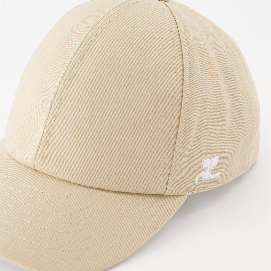 Chapeaux, casquettes et bonnets Casquette classique en coton Courrèges Beige Homme