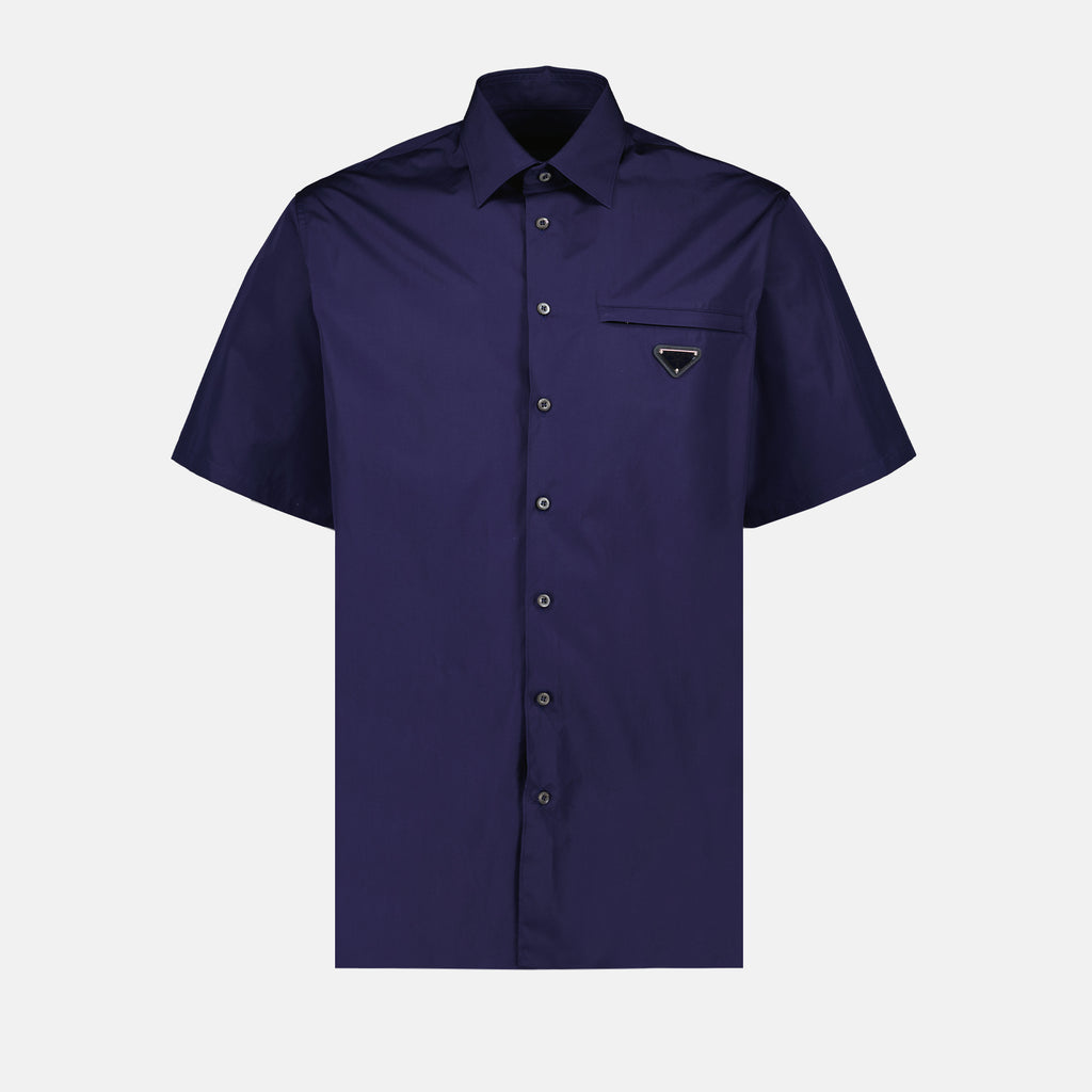Camisas Chemise en coton Prada Azul Homme