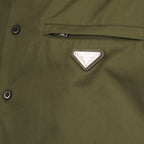 Camisas Chemise à logo Prada Caqui Homme