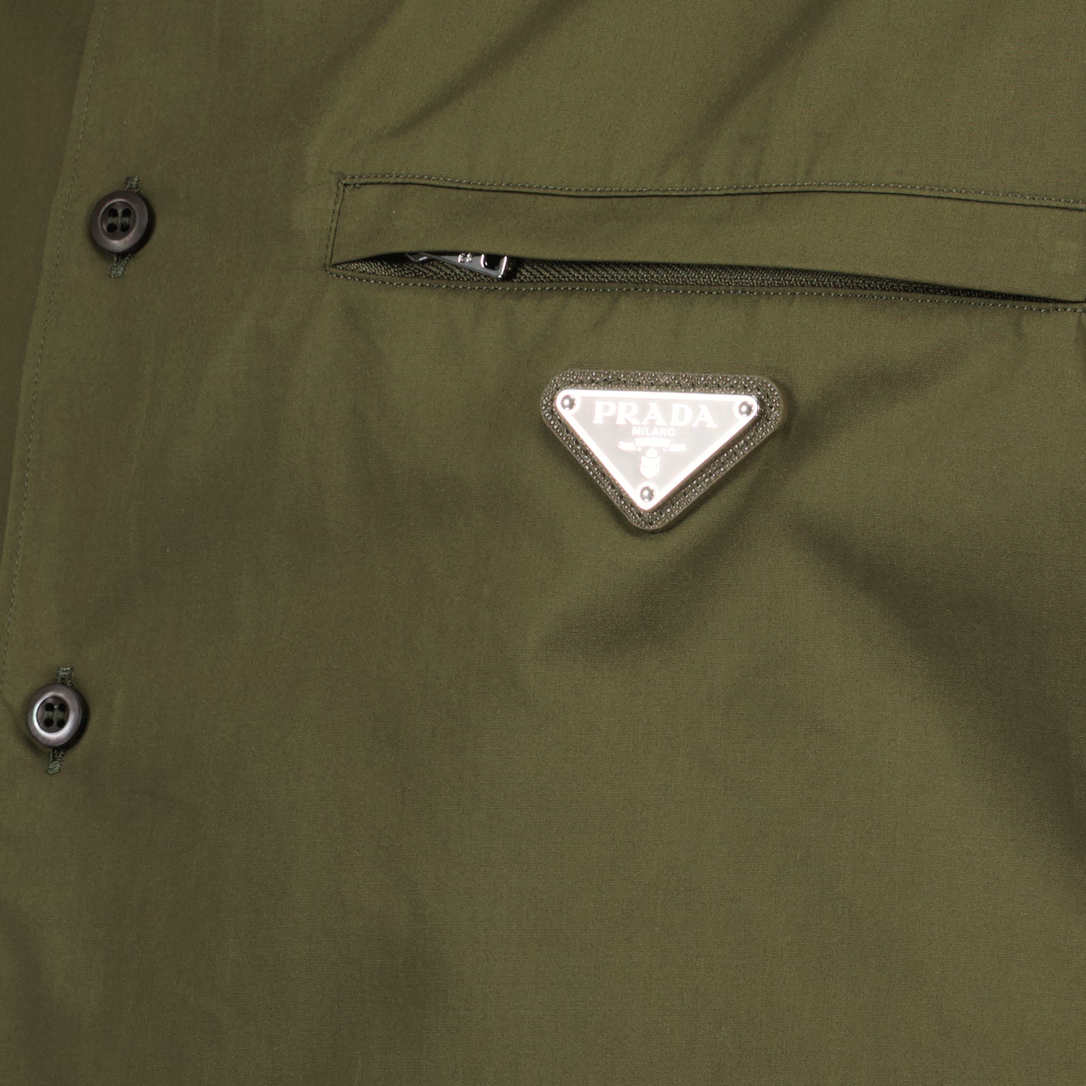 Camisas Chemise à logo Prada Caqui Homme