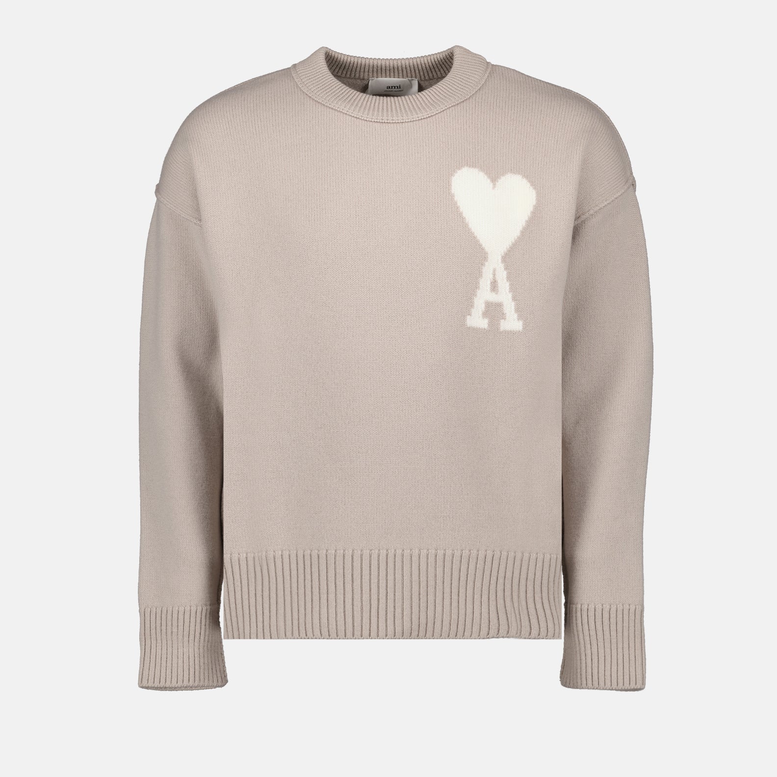 Maille Pull Ami de Coeur Ami PARIS Beige Unisexe