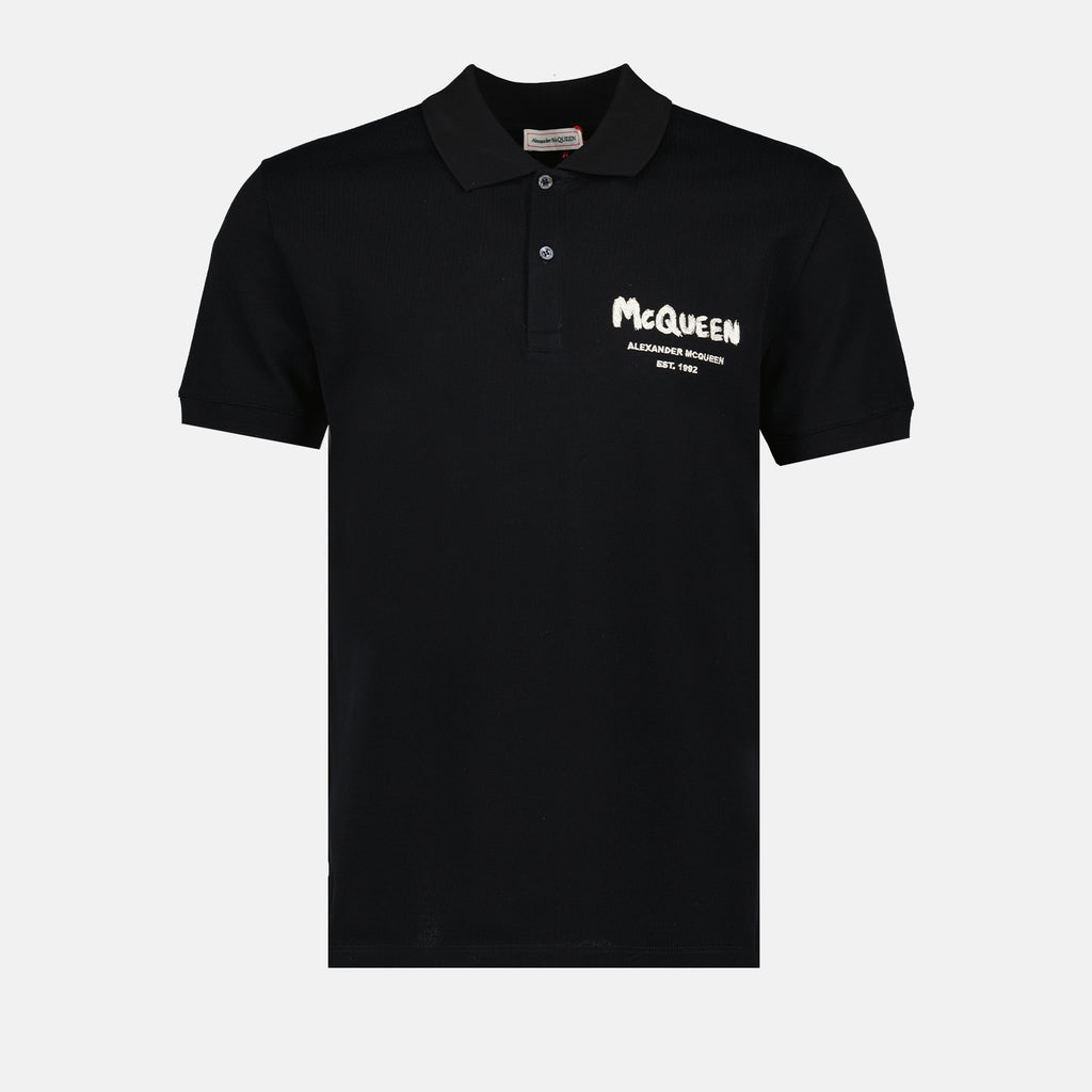 Polos Polo Graffiti Alexander McQueen Preto Homme