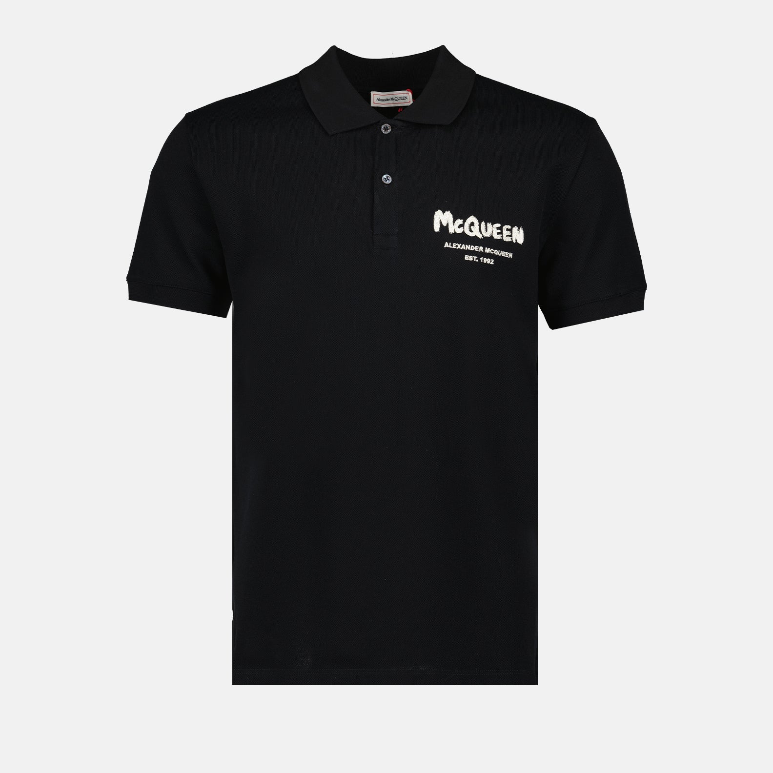 Polos Polo Graffiti Alexander McQueen Negro Homme
