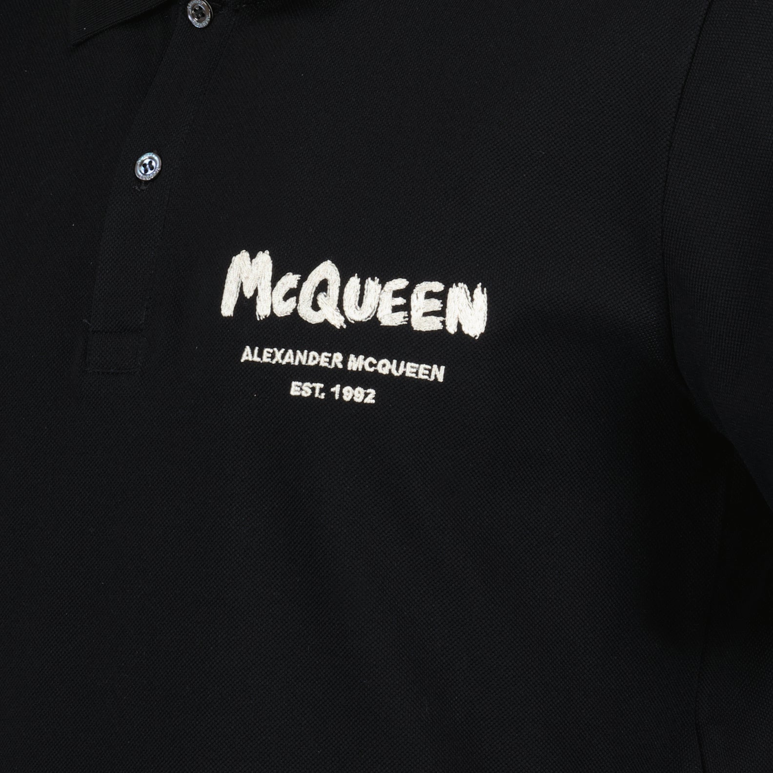 Polos Polo Graffiti Alexander McQueen Negro Homme