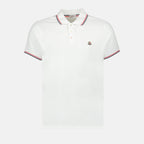 Polos Polo à logo et liseré Moncler Branco Homme