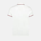 Polos Polo à logo et liseré Moncler Branco Homme