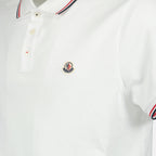 Polos Polo à logo et liseré Moncler Branco Homme
