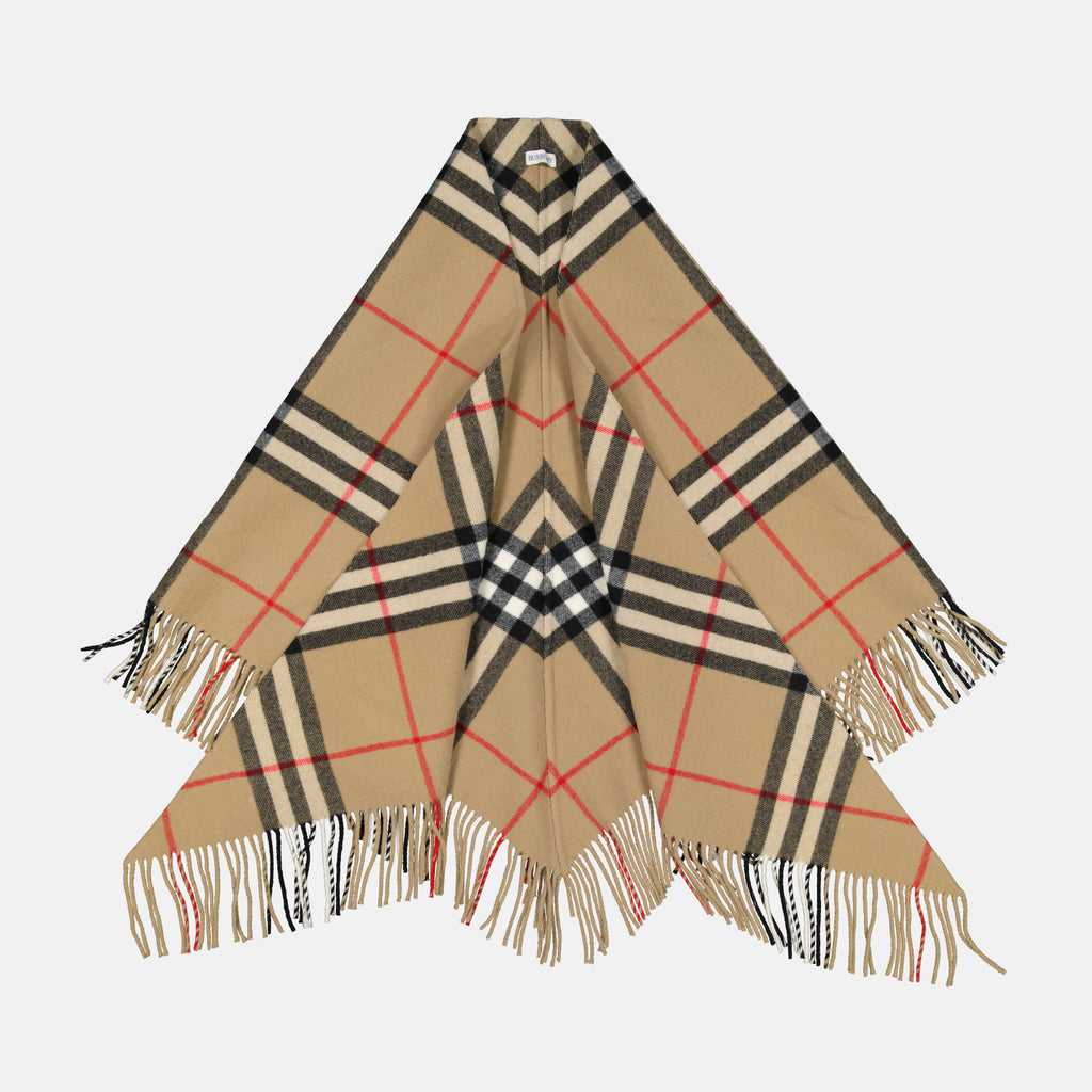 Vestes Poncho à carreaux Burberry Marron Unisexe