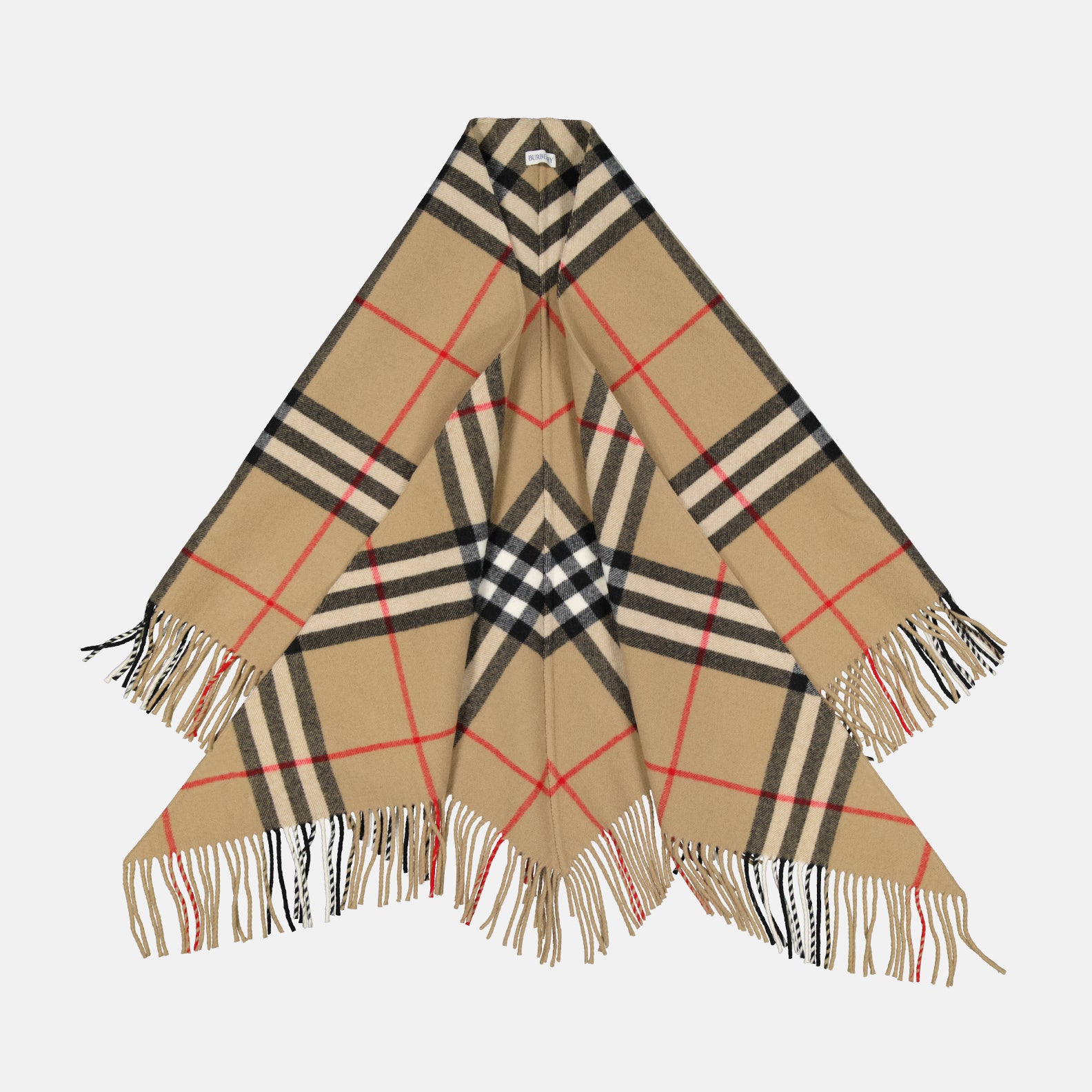 Vestes Poncho à carreaux Burberry Marron Unisexe