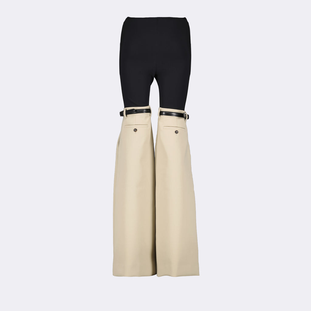 Calças Pantalon Hybrid Coperni Bege Femme