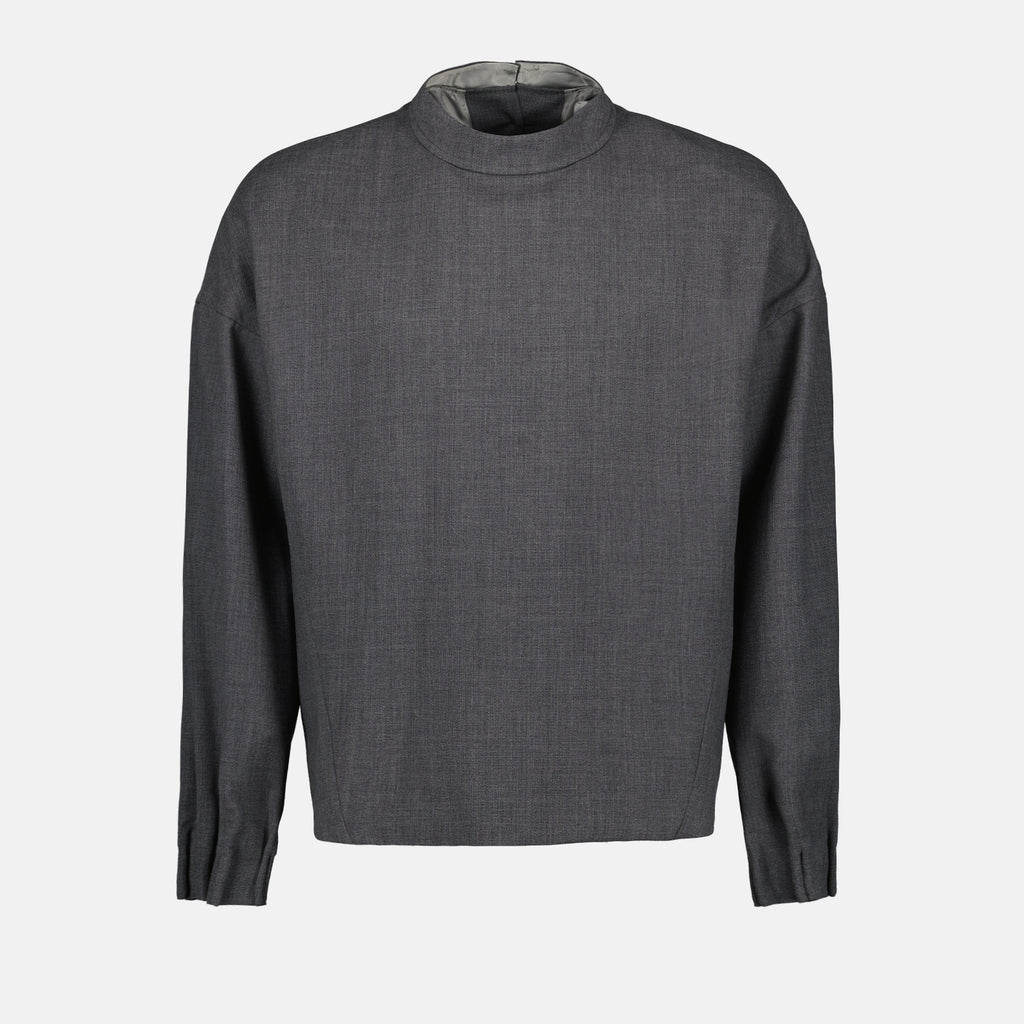 Prendas de punto Top de cuello alto Dior Gris Homme