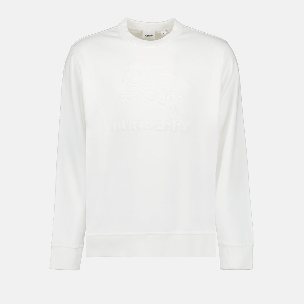 Sweatshirts Logo Sweatshirt Burberry White Man