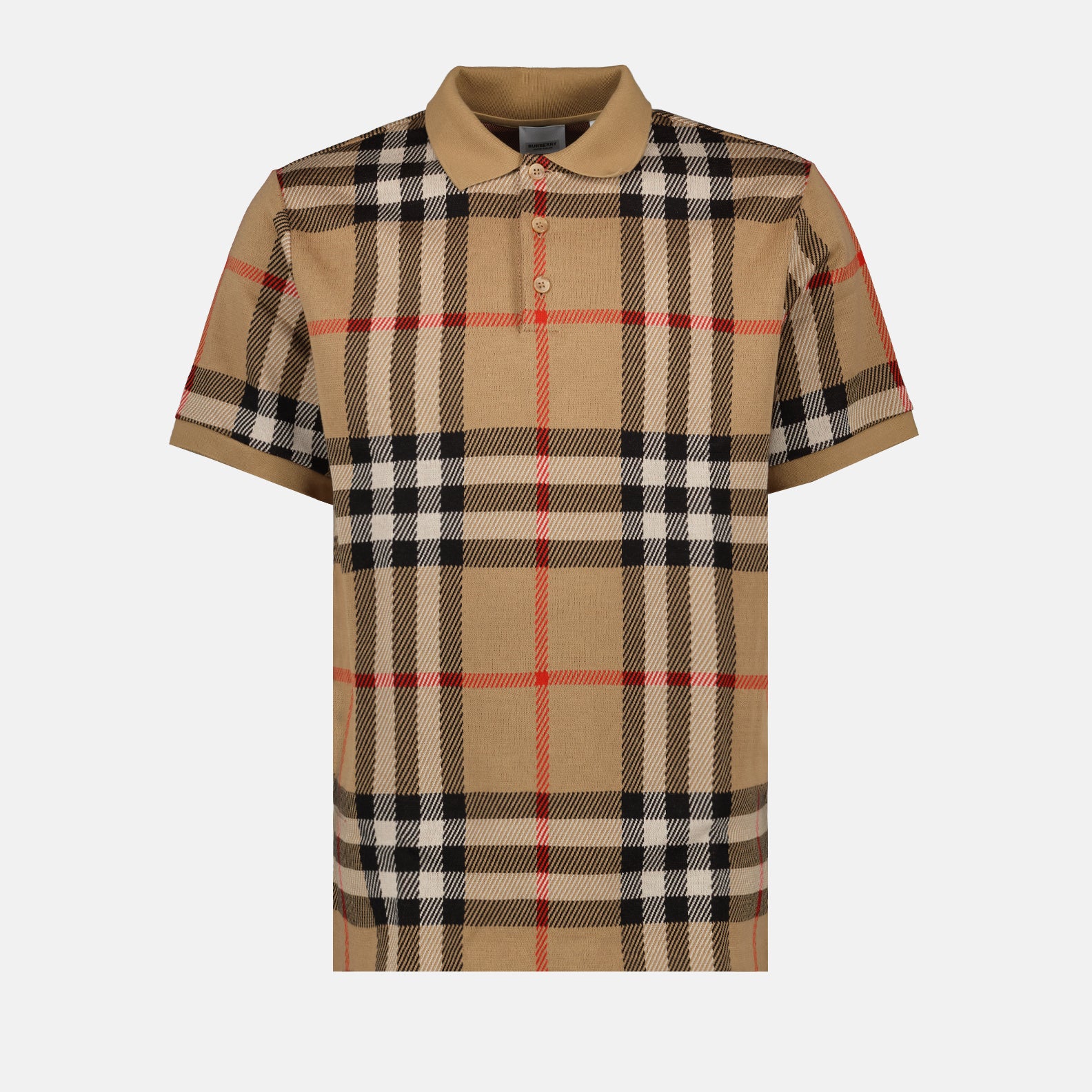 Polos Polo à carreaux Burberry Beige Homme