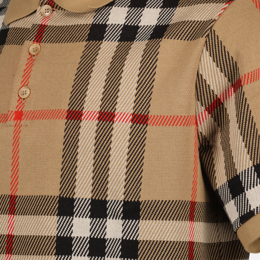 Polos Polo à carreaux Burberry Bege Homme