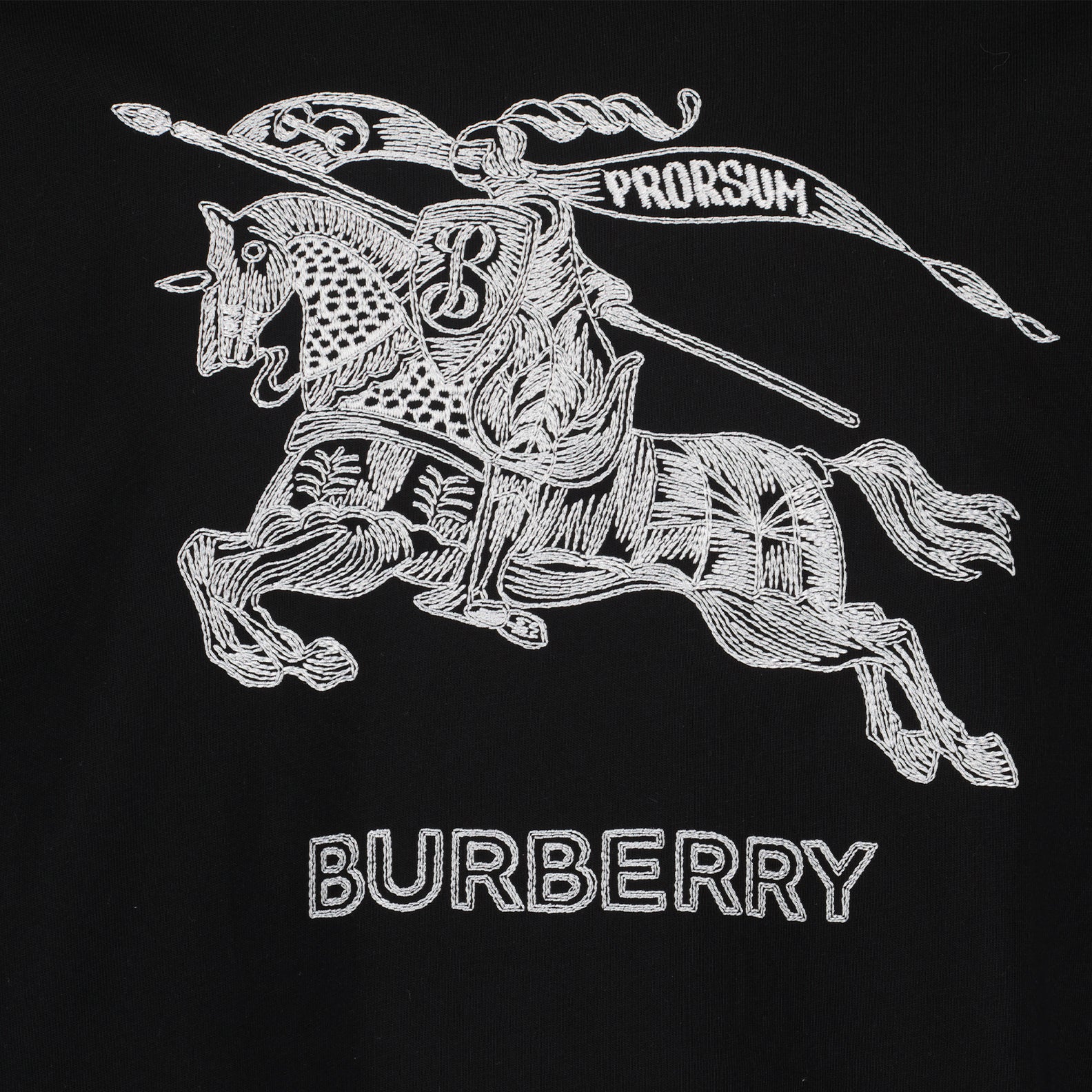 T-Shirts T-shirt Cavalier Burberry Schwarz Homme
