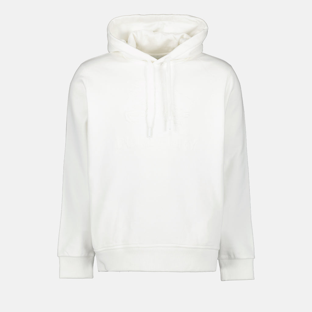 Sweatshirts Sweat à capuche Cavalier Burberry Blanc Homme
