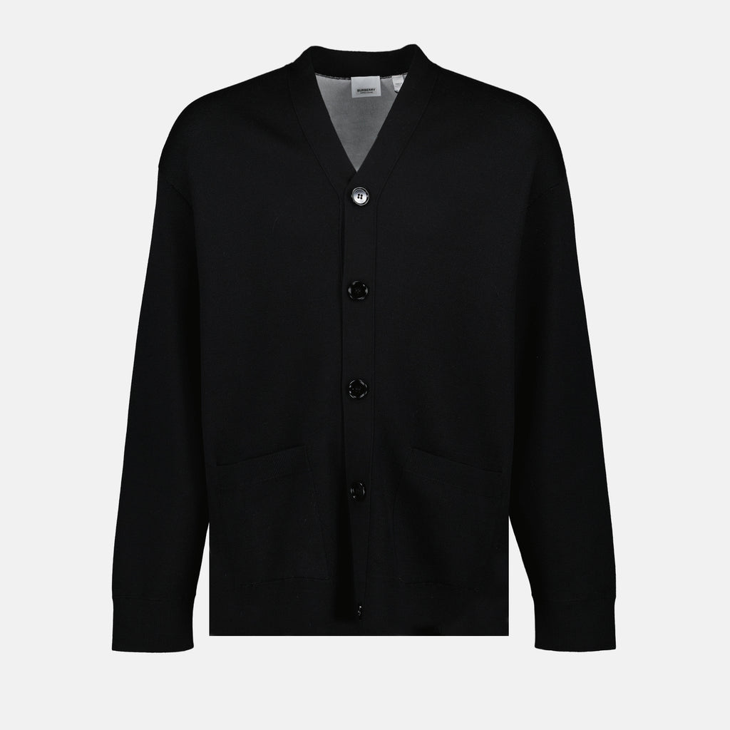 Maille Cardigan oversize Burberry Noir Homme