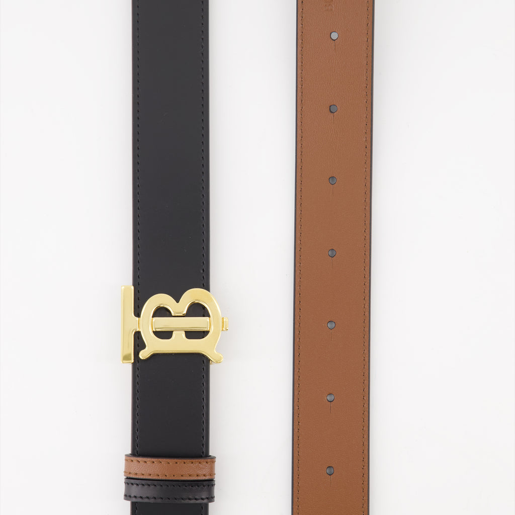 Cintos Ceinture TB réversible Burberry Preto Femme