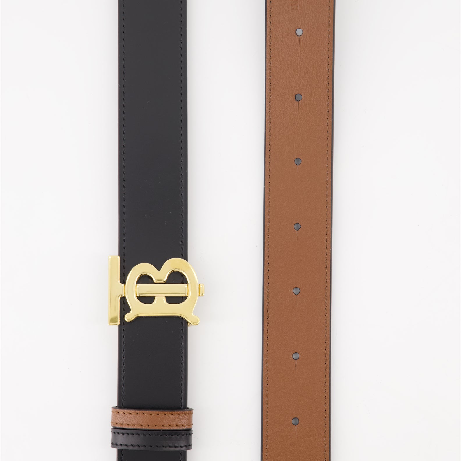 Cintos Ceinture TB réversible Burberry Preto Femme