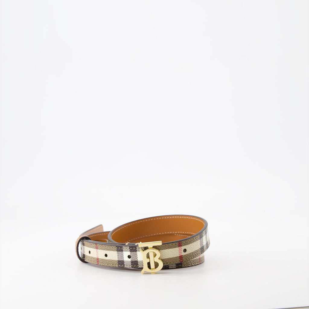 Cintos Ceinture à carreaux Burberry Bege Femme
