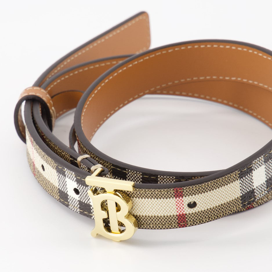 Cintos Ceinture à carreaux Burberry Bege Femme