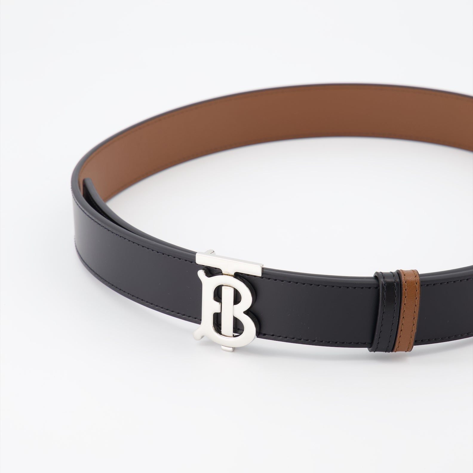 Cintos Ceinture TB réversible Burberry Preto Femme