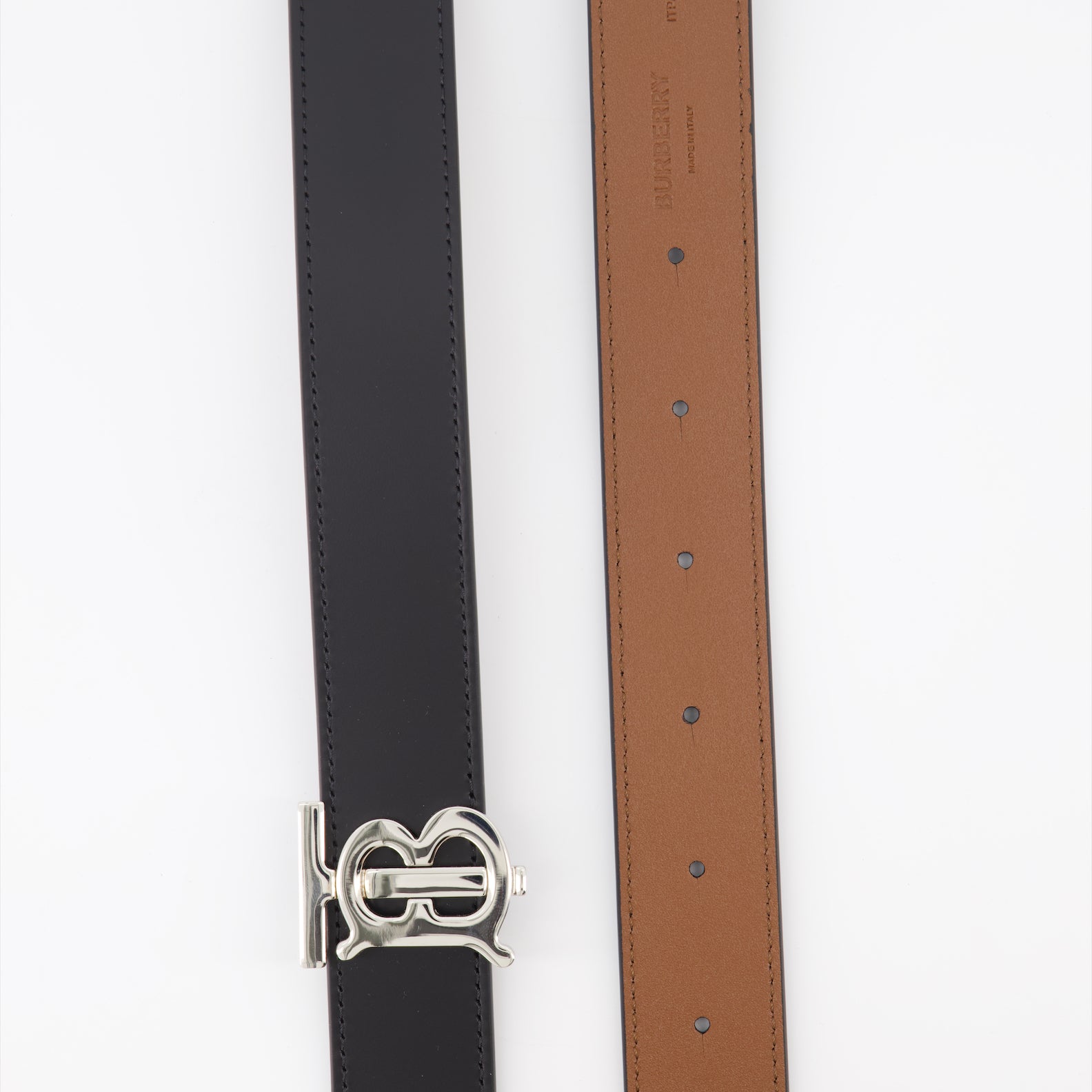 Cintos Ceinture TB réversible Burberry Preto Femme