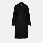 Manteaux Trench-coat en laine Burberry Noir Femme