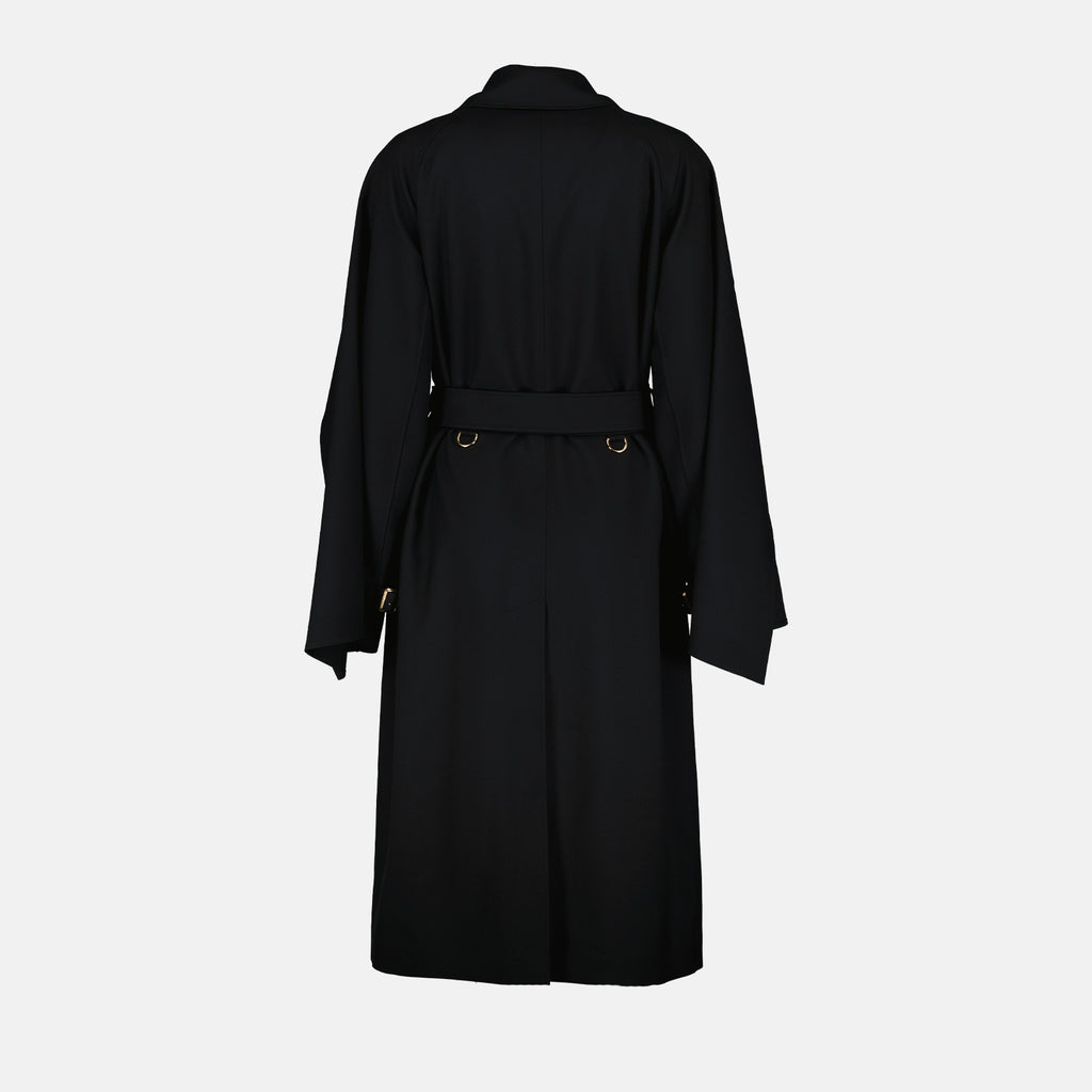 Manteaux Trench-coat en laine Burberry Noir Femme