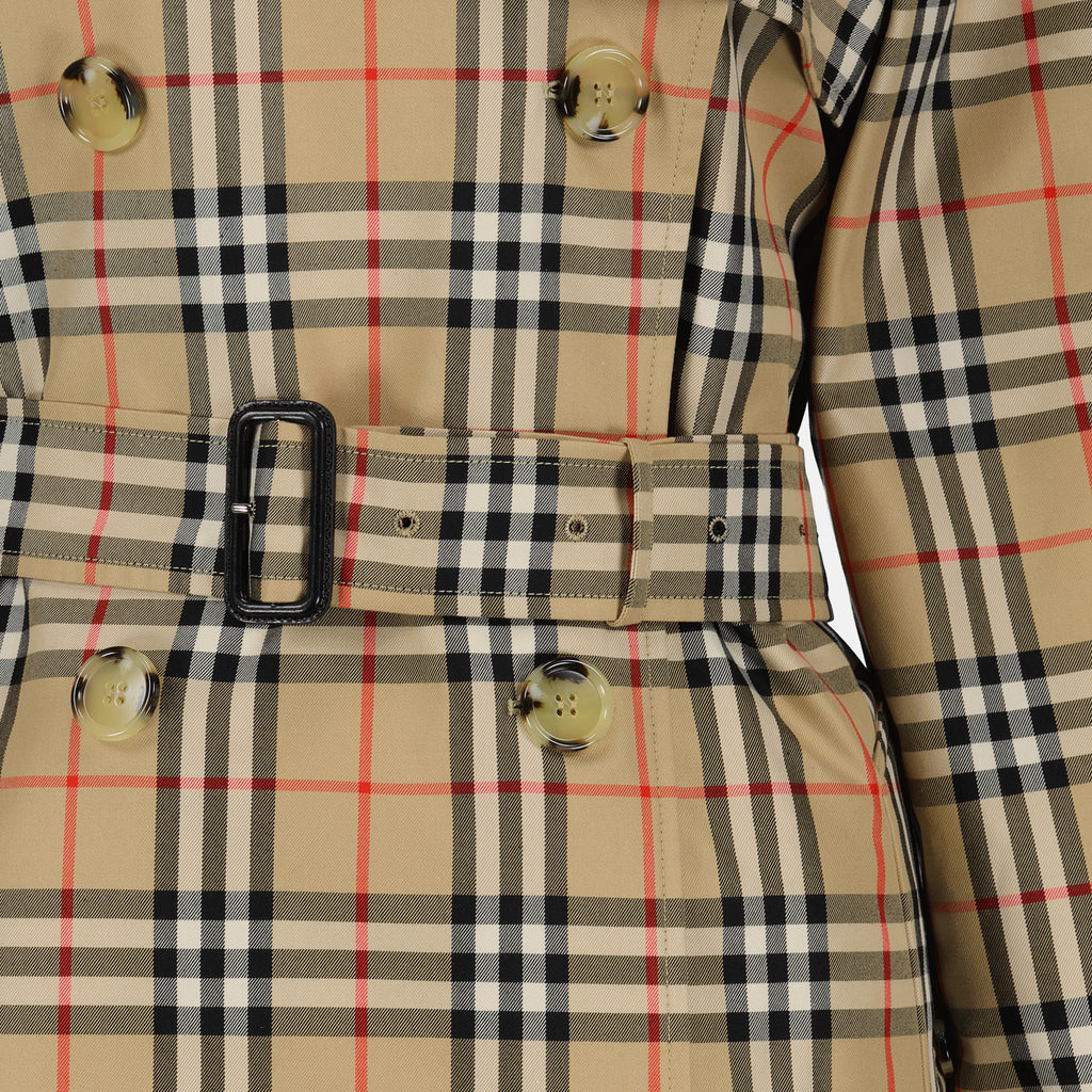 Manteaux Trench-coat à carreaux Burberry Beige Femme