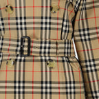 Manteaux Trench-coat à carreaux Burberry Beige Femme
