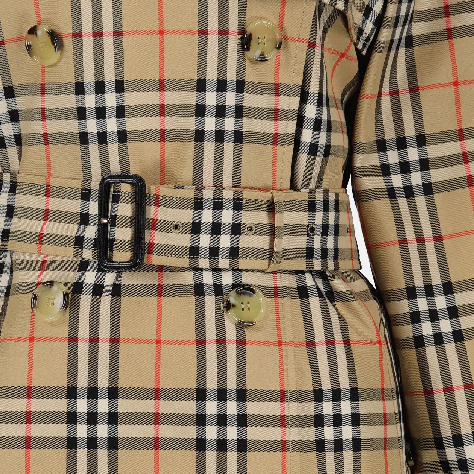 Manteaux Trench-coat à carreaux Burberry Beige Femme